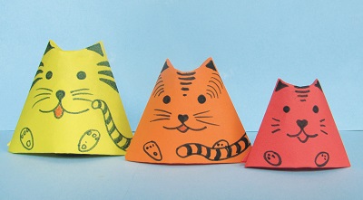 Іграшки з паперу своїми руками - коти