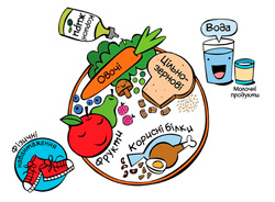 Інфографіка Дитяча тарілка здорового харчування