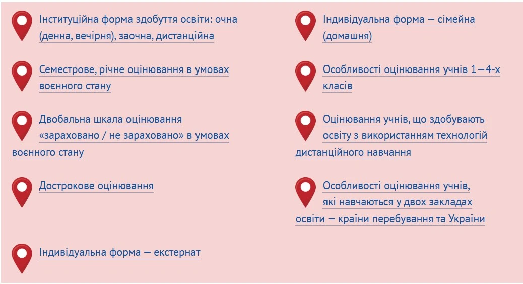 Оцінювання учнів за вимогами НУШ