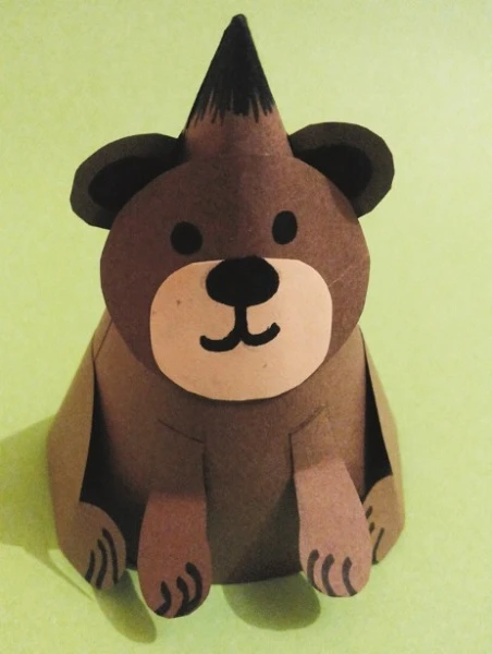 Пальчиковий театр у техніці паперопластики - ведмідь