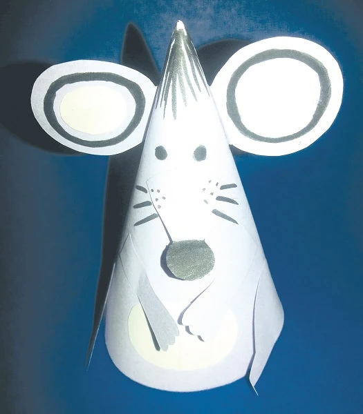 Пальчиковий театр у техніці паперопластики - мишка