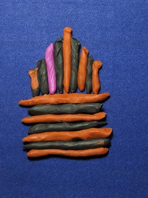 Пластилінографія в ДНЗ - хатинка Баби Яги