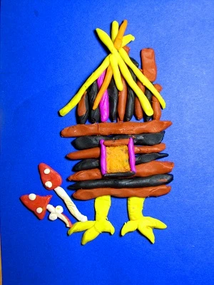 Пластилінографія в ДНЗ - хатинка Баби Яги