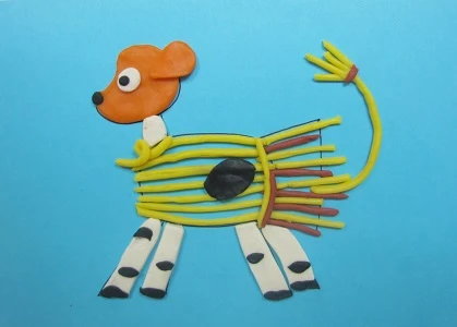 Пластилінографія в ДНЗ - Солом’яний бичок