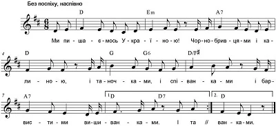 Ноти пісні  Ноти пісні