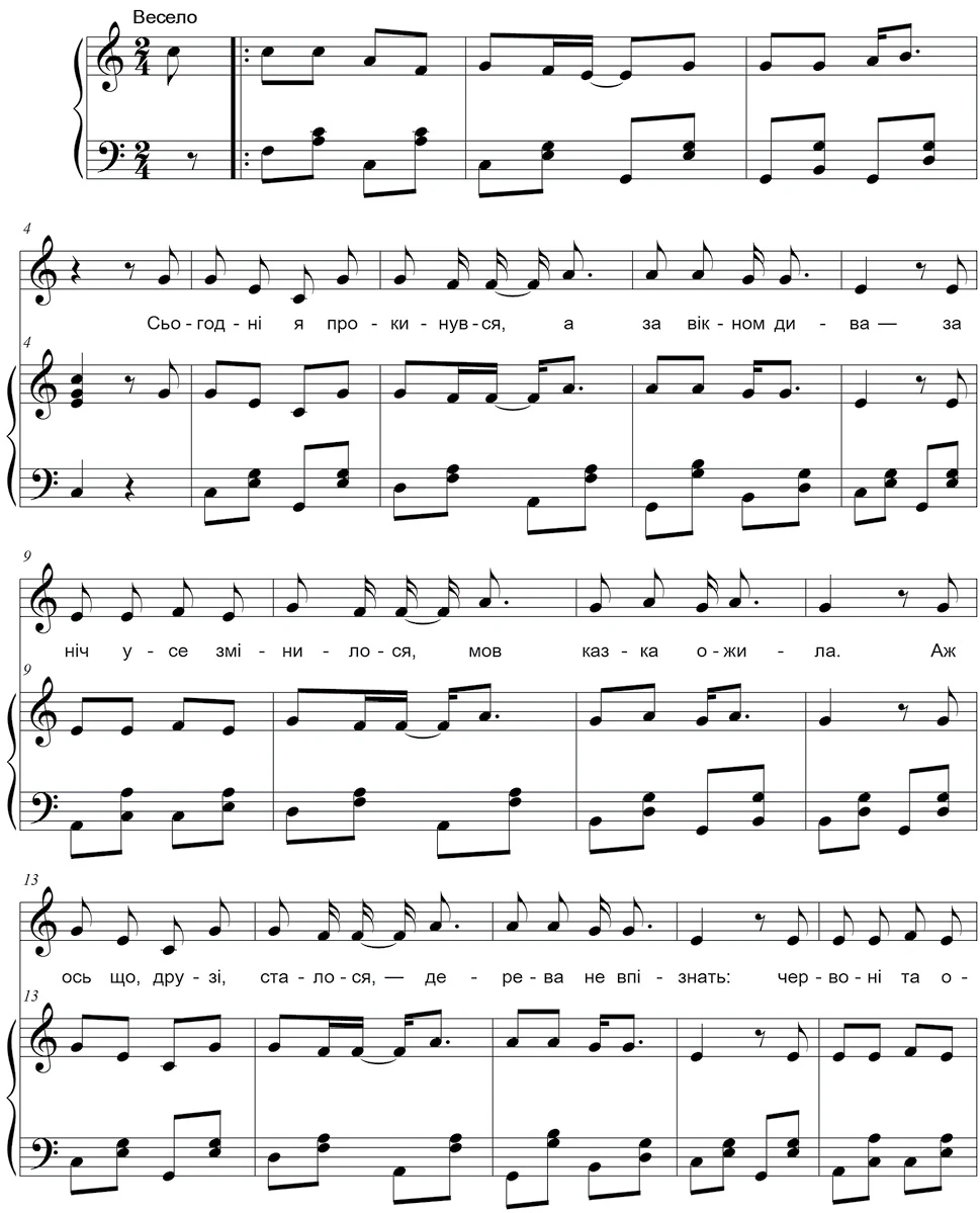 Пісні про осінь для дітей