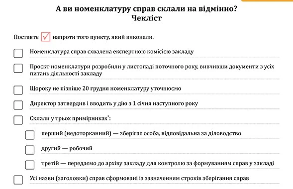 Номенклатура 2021 Номенклатура справ на 2021 рік