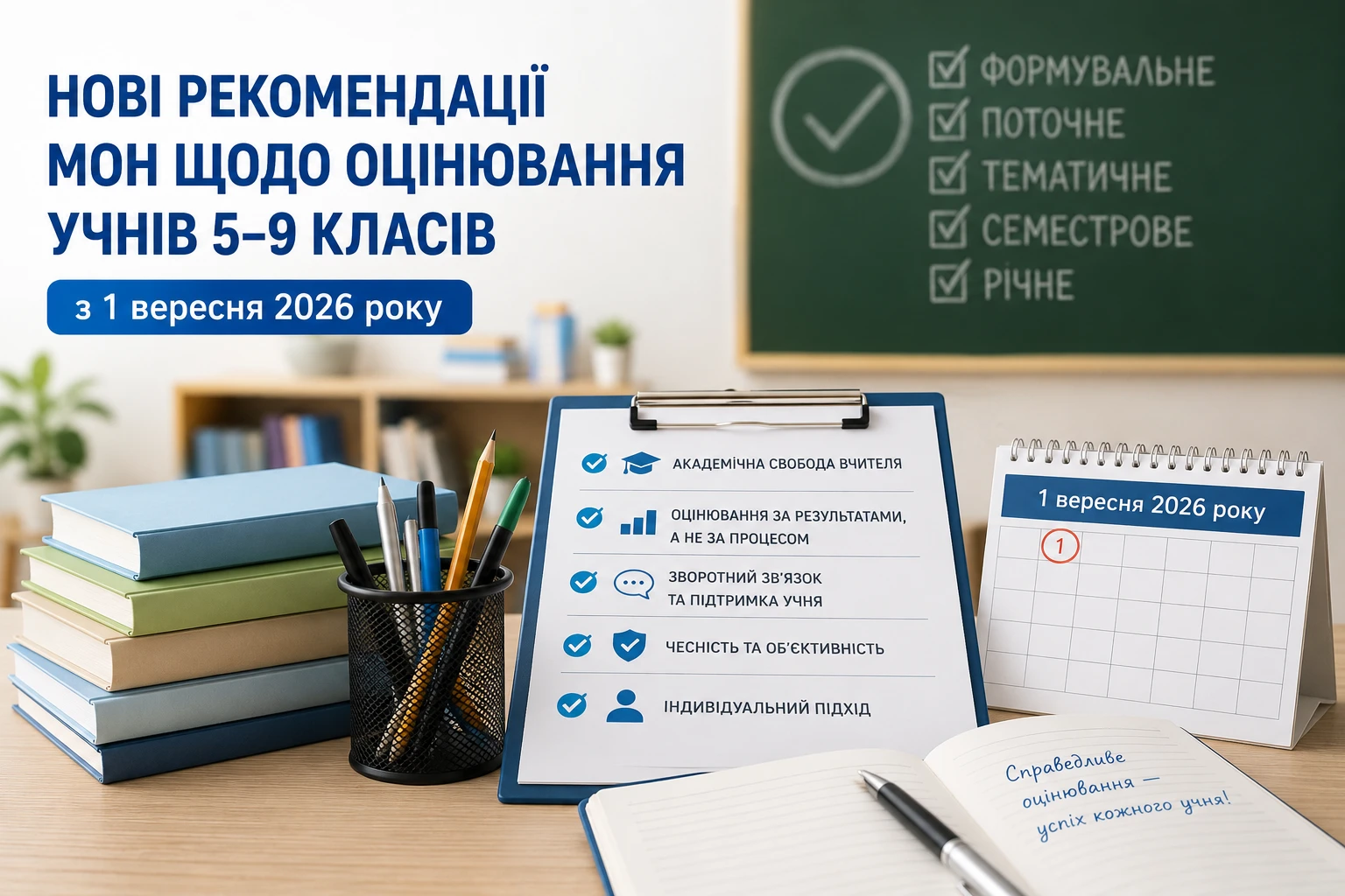 МОН затвердило нові рекомендації щодо оцінювання учнів 5–9 класів