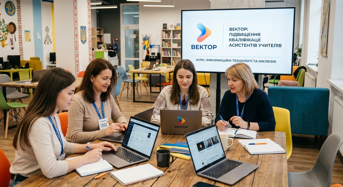 Підвищення кваліфікації для асистентів учителів на платформі «Вектор» за державний кошт